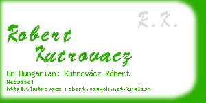robert kutrovacz business card